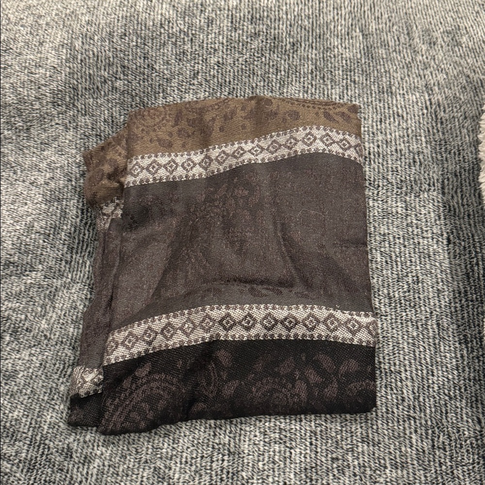 Elegant Brown and Gray Scarf